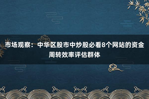 市场观察：中华区股市中炒股必看8个网站的资金周转效率评估群体